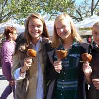 <p>Enjoying the food at the  Warwick Apple Festival.</p>