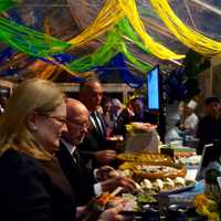 <p>One of the many food stations at the HackensackUMC Foundation gala at the new Whitney Museum. </p>