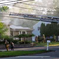 <p>The smoky blaze apparently began in the basement of the home on Deer Trail Road off Ruckman Avenue at the Woodcliff Lake border around 6:30 p.m. Saturday, May 27.</p>