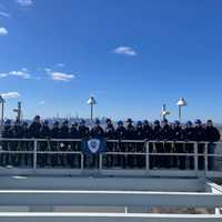 <p>PAPD Emergency Services Unit member training atop the George Washington Bridge</p>