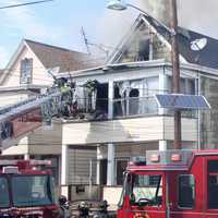 <p>At the Liberty Street fire in Passaic.</p>