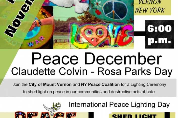 Mount Vernon Mayor Takes Part in Peace December Lighting Event