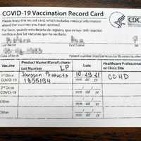 <p>The fake COVID vaccine card.</p>