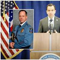 <p>LEFT: Howell Township Police Chief Andrew Kudrick / MIDDLE: NJ Attorney General Matthew Platkin / RIGHT: Suspended Manville Police Chief Thomas Herbst</p>