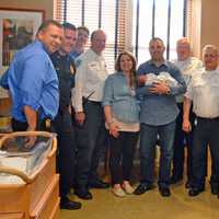 <p>Detective George Taylor, Lt Eric Woods, Firefighter Christopher Carroll, Kate Procaccini, Mila Joy Procaccini, John Procaccini, EMS Crew Chief Mark Blake, Hospital Paramedic John Chapdelaine, Officer David Perez, Firefighter Justin Harelik.</p>