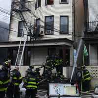 <p>The fire on Oak Street in Passaic broke out shortly after 8 a.m.</p>