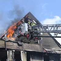 <p>Fire raced through the Pennington Avenue home in Passaic.</p>