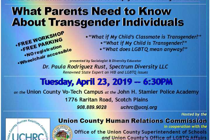 'What If My Child Is Transgender?' Free Workshop For Parents In Scotch Plains