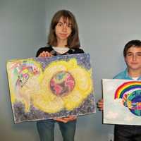 <p>Previous Peace Poster contest winners announced by the Larchmont and Mamaroneck Lions Clubs</p>