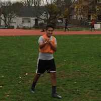 <p>Peekskill alumni play soccer</p>