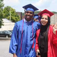 <p>Peekskill High School graduates accepted their diplomas on Sunday at Paramount Hudson Valley.</p>