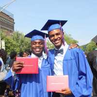 <p>Peekskill High School graduates accepted their diplomas on Sunday at Paramount Hudson Valley.</p>