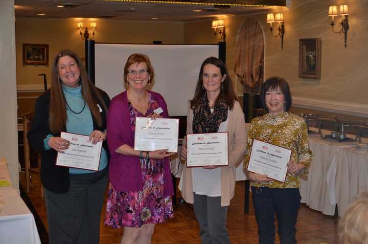 L-R: Lisa Gladwell, Class of 2010, Jeanne Martin, Class of 2013, Mary Connolly, Class of 2009 and Marlene Ceragno, Class of 2014