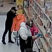 <p>Police in Massachusetts are searching for two men accused of stealing a victim&#x27;s wallet and using her credit cards at other stores.</p>