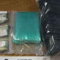 <p>Some of the items seized following the chase and arrests.</p>