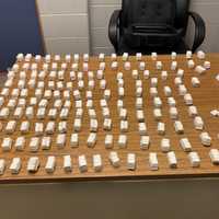 <p>Some of the heroin seized.</p>