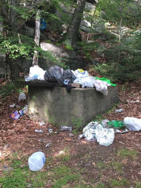 Litterbugs Trashing Lake At Harriman State Park