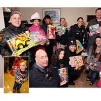 PHOTOS: Pink Heals, Bergen Responders Help Boy, 2, With Cancer Deliver Toys To Ailing Kids