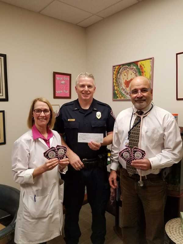 Norwalk Police Raise $3,330 For Breast Cancer Research