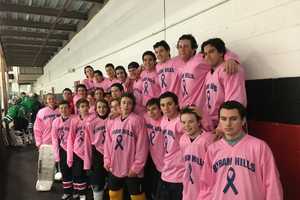 Byram Hills Team Wins Charity 'Pink The Rink' Game, Donates $8K