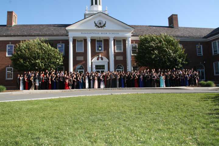 Pleasantville High School Students Pose For Prom Photo