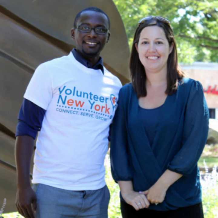 Frandy Osias Louis was the recent recipient of a Daily Point of Light award for his community volunteerism. His wife, Elena, right, also volunteers. The couple met in college and married this past summer.