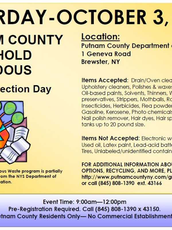 Putnam County Health Department Collecting Hazardous Waste