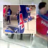 <p>New York Rangers fan sucker-punches Tampa Bay Lightning fan after the visitors&#x27; 3-1 Eastern Conference finals win at MSG.</p>