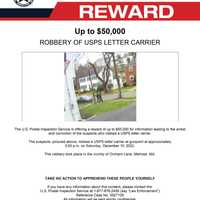 <p>The USPS released this reward poster to generate tips about the armed robbery of a mail carrier in Melrose on Saturday, Dec. 10.</p>