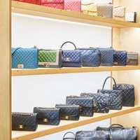 <p>Designer handbags are displayed at the new Rebag store in Roosevelt Field.</p>