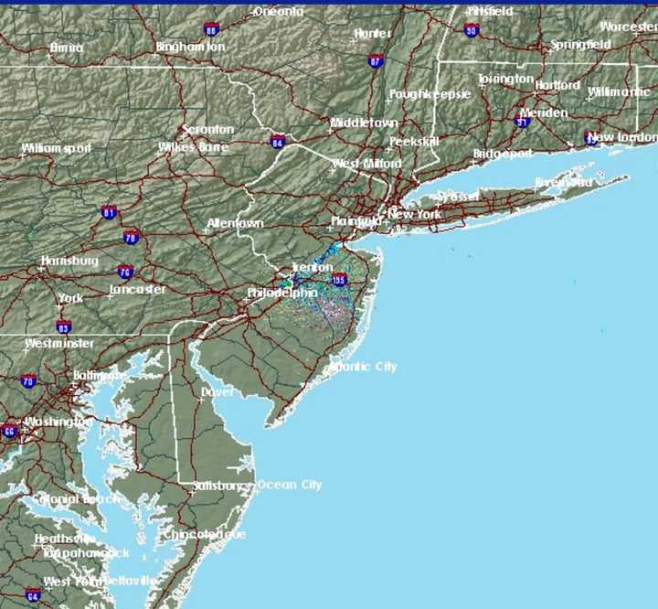 The National Weather Service&#x27;s radar shows clear skies across Bergen and Passaic counties.