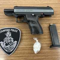 <p>The gun and drugs seized during the arrest.</p>