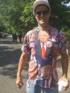 Race Heats Up As Trump Fans Arrive At Fairfield's Sacred Heart For Rally