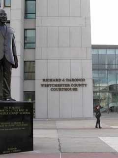 White Powder Thrown At Statues Near Westchester Courthouse In White Plains