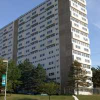 <p>The 16-story Rip Van Winkle apartment building in Poughkeepsie.</p>