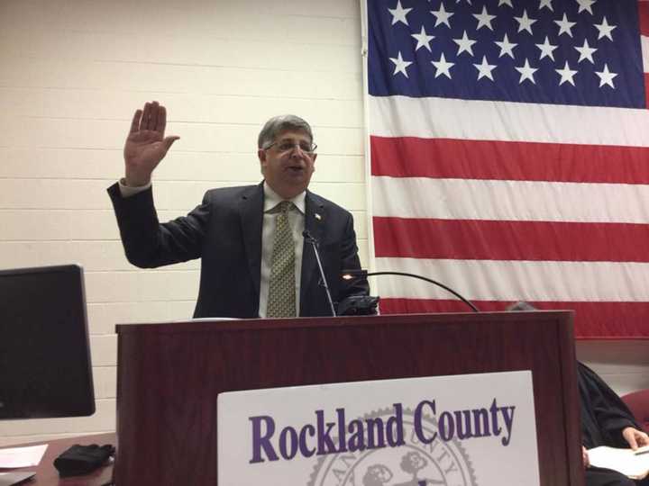 Rockland County Clerk Paul Piperato at the final naturalization ceremony of the year.