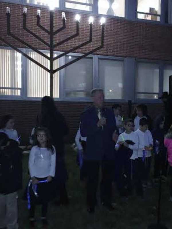 Rockland Officials Stage Menorah Lighting In New City
