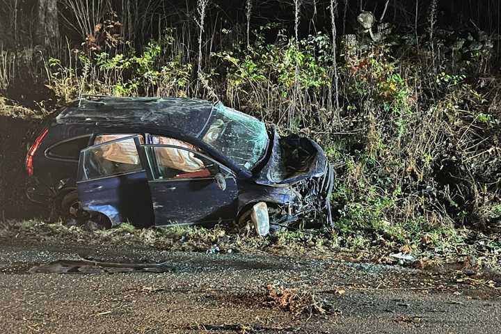 Wreck Sends Driver To Hospital, Telephone Pole Crashing Down In Western Mass: Police