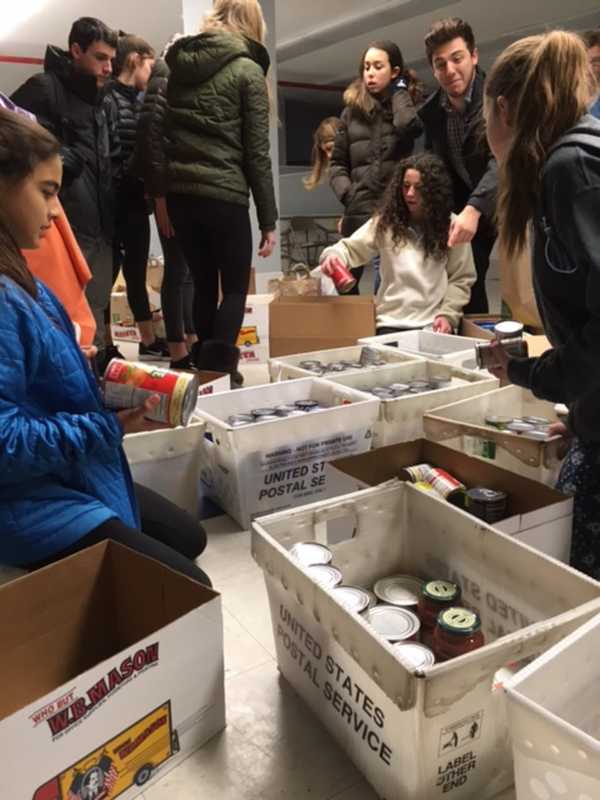 Rye Neck High Students Collect Tons Of Food For Larchmont-Mamaroneck Pantry