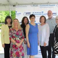 <p>Mary Leahy, MD, CEO, Bon Secours Charity Health System, and members of the Bon Secours Warwick Foundation Board celebrate the kick off of construction of the St. Anthony Community Hospital Radiology Department expansion.</p>