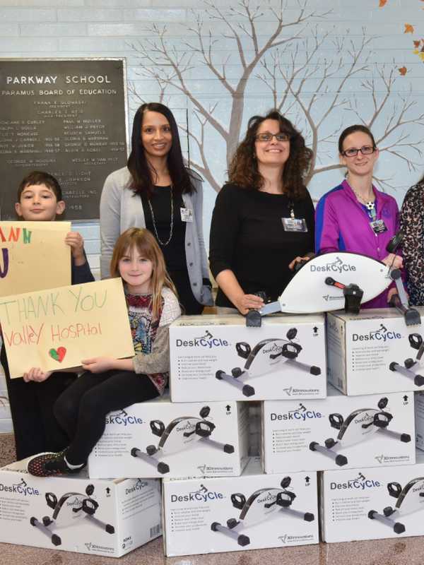 Valley Hospital Donates Desk Cycles To Paramus Elementary School