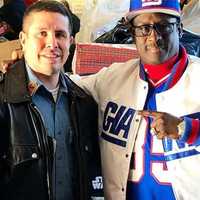 <p>Fair Lawn PBA President Luis Vazquez with retired New York Giant wide receiver Stephen Baker, &quot;The Touchdown Maker.&quot;</p>