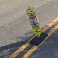 <p>STOP for pedestrians</p>