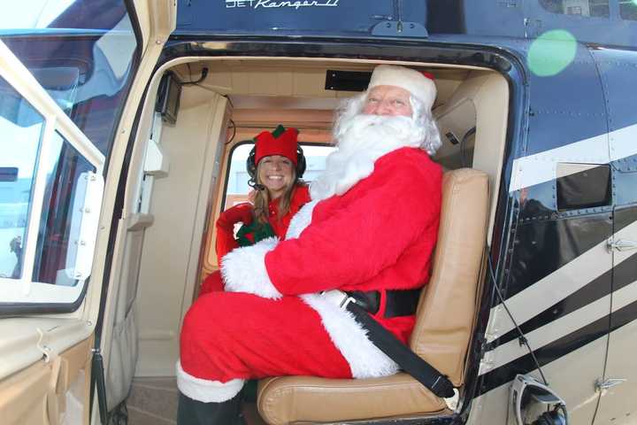 Children can greet Santa Claus when he flies into Teterboro Airport on Saturday, Dec. 3.