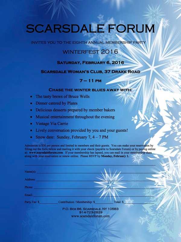 Chase Away The Winter Blues At The Scarsdale Forum Winterfest