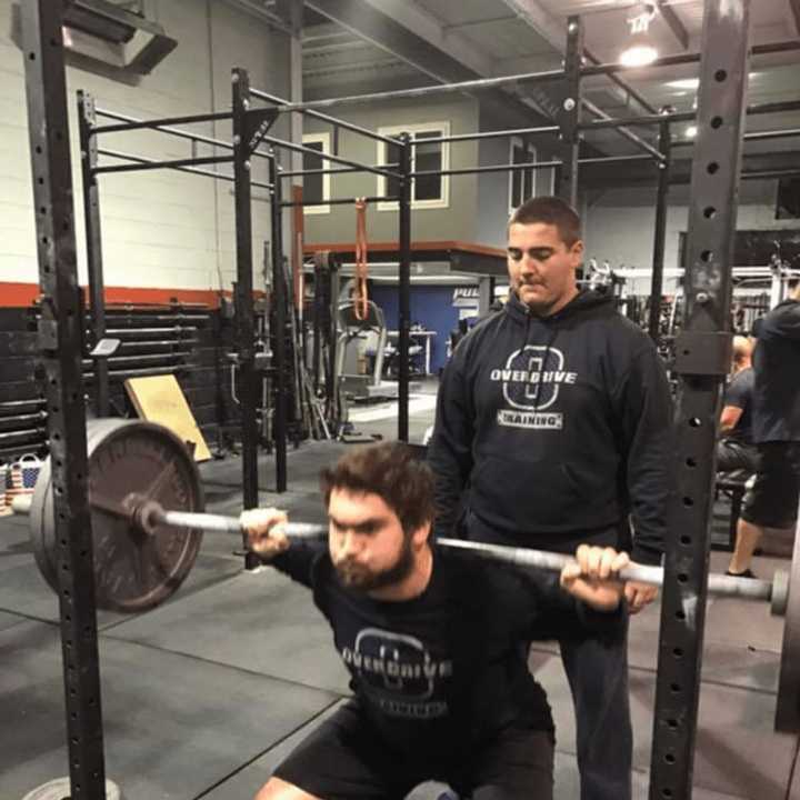 The Salerno brothers trained during their Thanksgiving break from the football team at Lebanon Valley College.