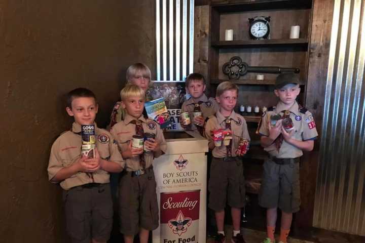 Shelton Boy Scouts Collect Canned Food To Help The Hungry