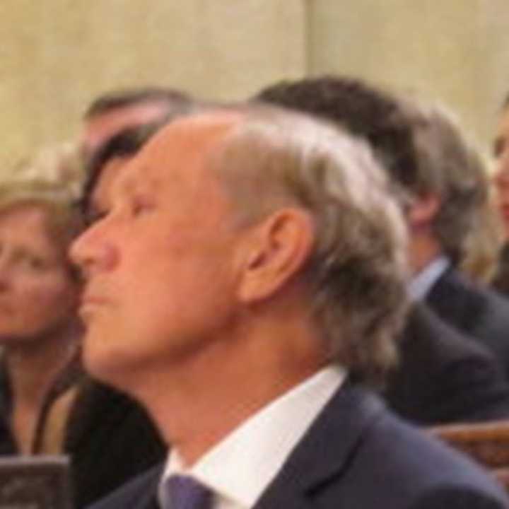 Peekskill native and Garrison resident George Pataki at the St. Patrick&#x27;s Cathedral funeral of Tarrytown resident Caryl Plunkett on Monday.