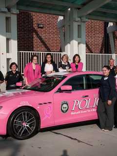 Pink Maserati Stops At Norwalk Hospital To Raise Breast Cancer Awareness