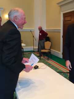 Malloy Boosts His Record Before An Audience Of Retired Greenwich Men